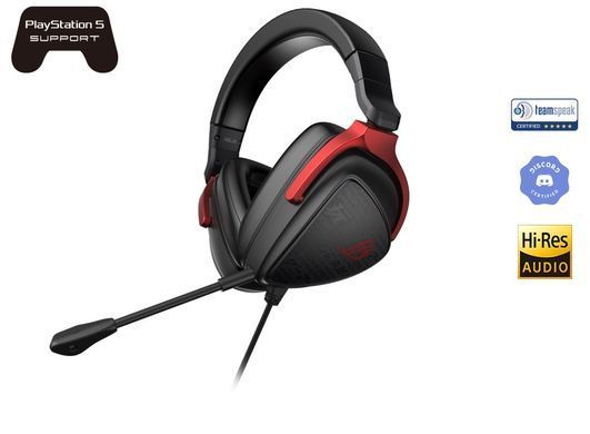 Гарнітура ігрова ASUS ROG Delta S Core, mini-jack/dual 3.5мм, 1.5м/1м, чорно-червоний (90YH03JC-B1UA00) [107272]