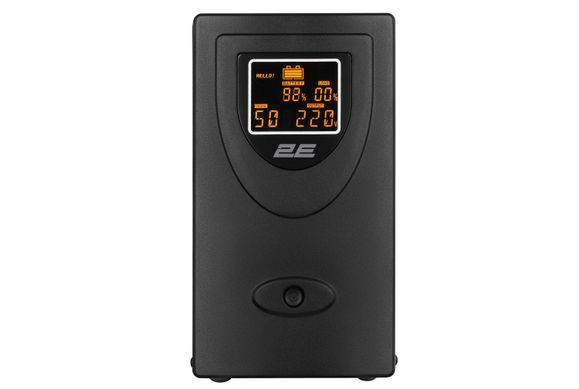 Джерело безперебійного живлення 2E DD2000, 2000VA/1200W, LCD, RJ45, USB, 2xSchuko (2E-DD2000) [102981]