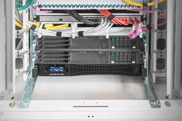 Джерело безперебійного живлення DIGITUS 3000VA/3000W, RTU2, LCD, RJ45, RS232, USB, 8xC13+1xC19 (DN-170096) [102969]