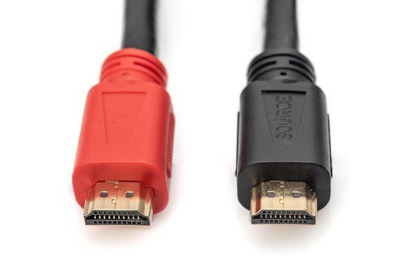 Кабель DIGITUS HDMI (M/M), High speed, активний, 15м, чорний (AK-330105-150-S) [108520]