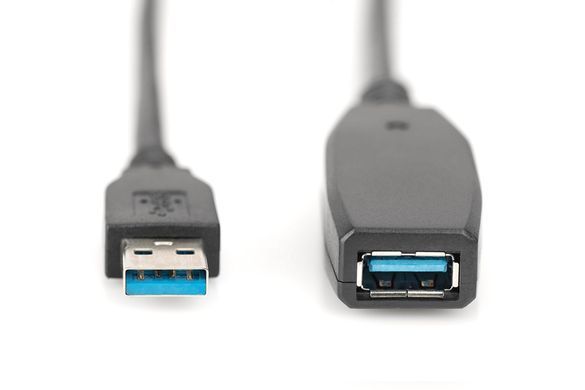 Подовжувач DIGITUS USB 3.0 Active Cable, A/M-A/F, 15м, чорний (DA-73106) [108531]