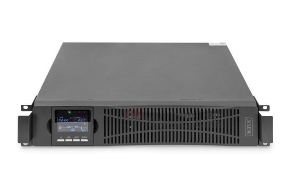 Джерело безперебійного живлення DIGITUS 3000VA/3000W, RTU2, LCD, RJ45, RS232, USB, 8xC13+1xC19 (DN-170096) [102969]