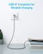Кабель Anker 322 USB-A to USB-C - 0.9m Nylon Black (A81H5G11) [202008], фото 4