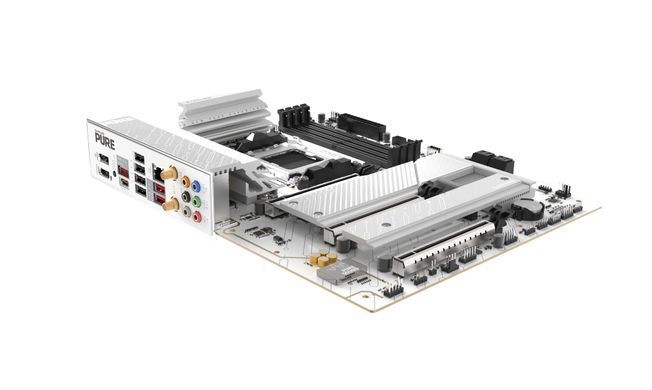 Материнcька плата SAPPHIRE PURE B850A WIFI7 sAM5 B850 4xDDR5 M.2 HDMI DP Wi-Fi BT ATX білий (52123-11-40G) [113258]