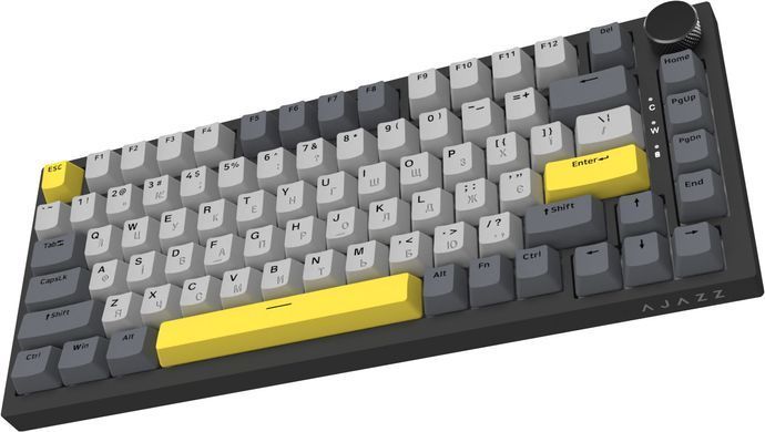 Клавіатура Ajazz AK820 Sea Salt Switch Black USB-C (AK820-SS-BGY) [619472]