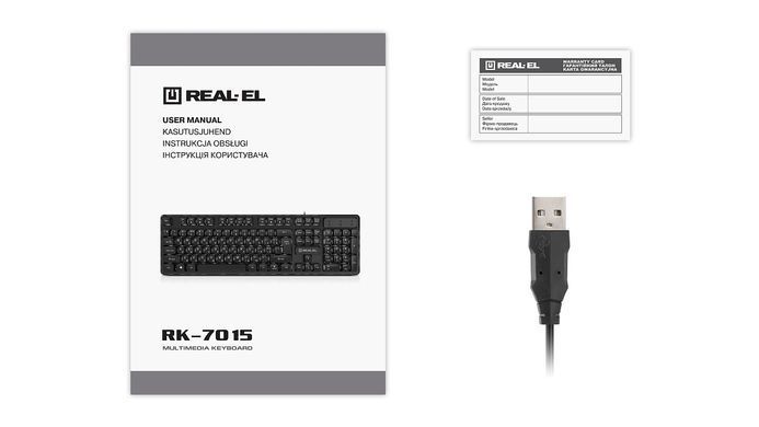 Клавіатура REAL-EL RK-7015 (EL123100049) [614145]