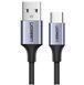 Кабель UGREEN US288 USB-A 2.0 to USB-C Cable Nickel Plating Aluminum Braid 1m (Black) (UGR-60126) [803352], фото 1