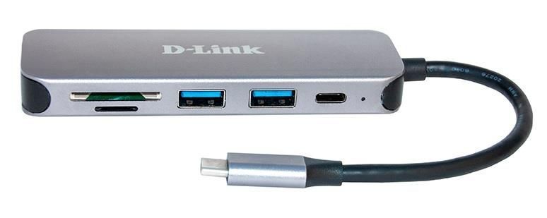 USB-Концентратор D-Link 2xUSB3.0, 1xUSB TypeC, 1xSD, 1x-microSD, USB TypeC (DUB-2325) [108795]