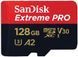 Карта пам'яті SanDisk microSD 128GB C10 UHS-I U3 R200/W90MB/s Extreme Pro V30 + SD (SDSQXCD-128G-GN6MA) [109474], фото 2