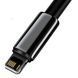 Кабель Baseus Tungsten Gold Fast Charging Data Cable USB to iP 2.4A 1m Black (CALWJ-01) [804367], фото 3