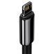 Кабель Baseus Tungsten Gold Fast Charging Data Cable USB to iP 2.4A 1m Black (CALWJ-01) [804367], фото 4