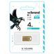 Флеш-накопичувач Wibrand USB 2.0 Hawk 4Gb Gold (WI2.0/HA4M1G) [802998], фото 2