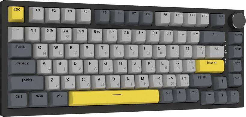 Клавіатура Ajazz AK820 Sea Salt Switch Black USB-C (AK820-SS-BGY) [619472]