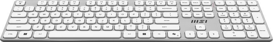 Комплект бездротовий клавіатура + миша MSI K210 W, білий (FORGE K210 W COMBO WHITE) [504207]