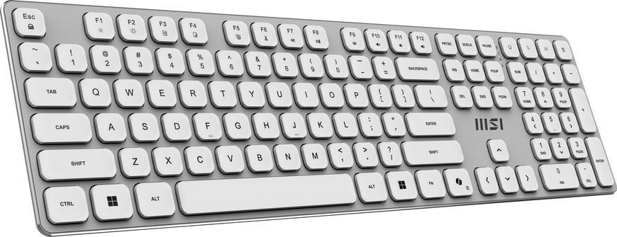 Комплект бездротовий клавіатура + миша MSI K210 W, білий (FORGE K210 W COMBO WHITE) [504207]