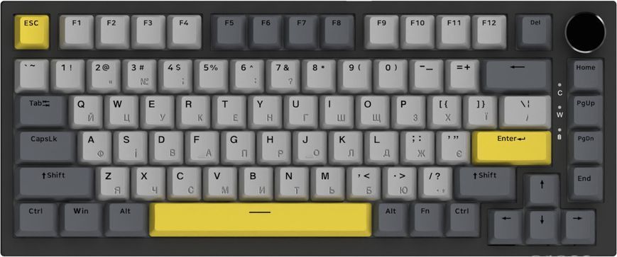 Клавіатура Ajazz AK820 Sea Salt Switch Black USB-C (AK820-SS-BGY) [619472]