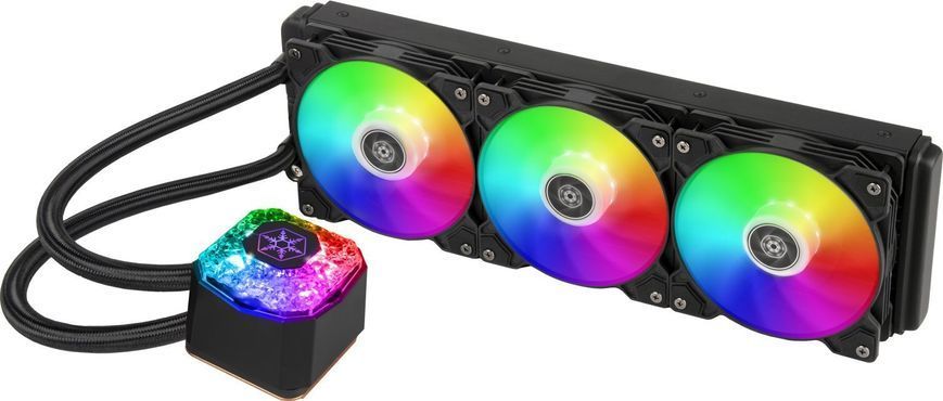 Система рідинного оxолодження SilverStone Icegem 360P-ARGB, LGA2066, 2011, 1366, 115x, 1366, TRX4TR4, AM4, AM3, AM3+, AM2, AM2+, FM1, FM2, TDP350W, чорний (SST-IG360-ARGB) [109590]