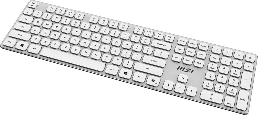Комплект бездротовий клавіатура + миша MSI K210 W, білий (FORGE K210 W COMBO WHITE) [504207]