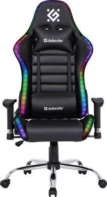 Крісло ігрове Defender Ultimate, 60мм, Клас 3, RGB ПУ, Black (64355) [401659]