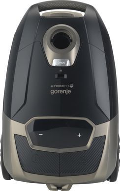 Пилосос Gorenje мішковий, 890Вт, 4л, HEPA, телескоп, LED-дисплей, турбощітка, чорний (VCE48AFBKGO) [105722]