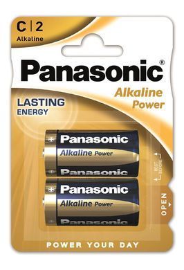 Батарейка Panasonic ALKALINE POWER лужна C(LR14) блістер, 2 шт. (LR14REB/2BP) [113313]