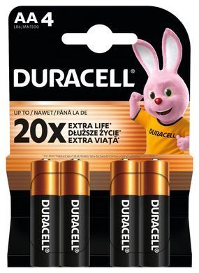 Лужні батарейки Duracell AA, 4 шт. (5020542/5020630/5014459/5006200/) [204121]