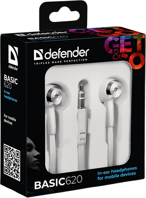 Навушники Defender Basic 620 White (63625) [401783]