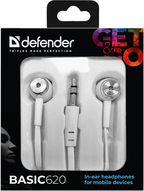 Навушники Defender Basic 620 White (63625) [401783]