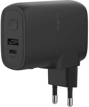 Зарядний пристрій мережевий Belkin 25Вт USB-С PD, PowerBank 5000мА&middot;год, кабель USB-C > USB-C, 1м, чорний (BPZ003BT1MBK-B6) [108376]