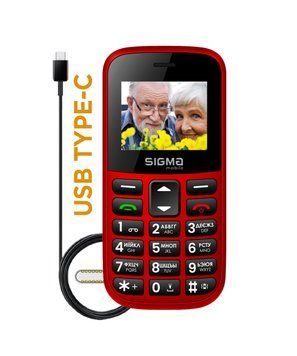 Мобільний телефон Sigma mobile Comfort 50 Easy Red (4827798585221) [600359]