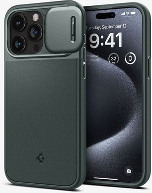 Чохол-накладка Spigen Optik Armor MagFit для Apple iPhone 15 Pro Abyss Green (ACS06739) [602173]