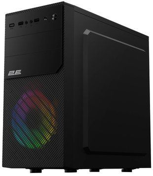 Корпус 2E Basis RD850 без БЖ 1xUSB3.0, 2xUSB2.0, 1x120мм ARGB, VGA 290мм, Metal Side Panel, mATX, чорний (2E-RD850) [109539]