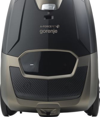 Пилосос Gorenje мішковий, 890Вт, 4л, HEPA, телескоп, LED-дисплей, турбощітка, чорний (VCE48AFBKGO) [105722]