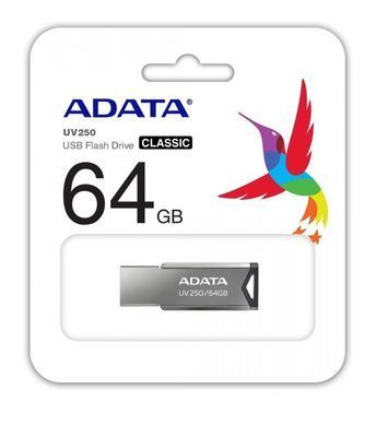 Флеш-накопичувач ADATA USB 2.0 AUV 250 64Gb Black (AUV250-64G-RBK) [805260]