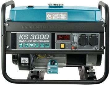 Генератор бензиновий Konner&Sohnen KS 3000, 230В, 3кВт, ручний стартер, 41.5кг (KS3000) [105981]