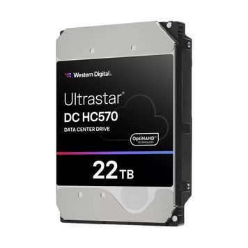 Запам&rsquo;ятовувальний пристрій на жорстких дисках HDD SATA 22TB 7200RPM 6GB/S 512MB DC HC570 WD (0F48155) [501496]