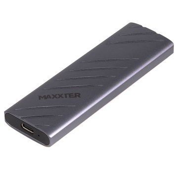 Зовнішня кишеня Maxxter M.2 NVMe PCIe, USB 3.2 Type-C, Metal, Black (EHDE-2280S-01) [611444]