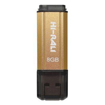 Флеш-накопичувач USB 8GB Hi-Rali Stark Series Gold (HI-8GBSTGD) [607286]