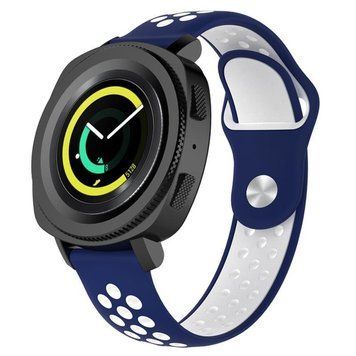Ремінець BeCover Nike Style для Amazfit Stratos 1/2/2S/3/GTR 2/GTR 47mm/GTR Lite 47mm/Nexo/Pace Blue-White (705815) [604644]