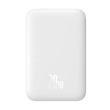 Зовнішній акумулятор Baseus Magnetic Mini Air Wireless Fast Charge Power Bank 6000mAh 20W Stellar White（With Simple Series Charging Cable Type-C to (P10059002223-00) [805545]