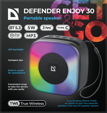 Портативна акустика Defender Enjoy 30 5Вт Black (65930) [203974]
