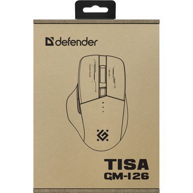 Мишка Defender Tisa GM-126, бездротова, ігрова, 1600 dpi., 7кн., 400 mAh, синьо-біла (52126) [401330]