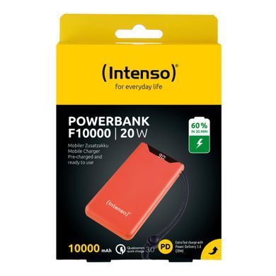 Портативний зарядний пристрій USB 10000MAH QC3.0 ORANGE F10000 INTENSO (7332038) [503426]