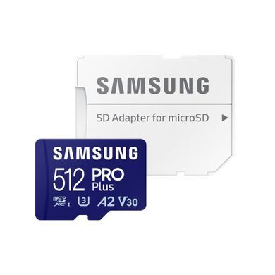 Карта пам`яті MicroSDXC 512GB UHS-I/U3 Class 10 Samsung Pro Plus R180/W130MB/s + SD-адаптер (MB-MD512SB/WW) [615551]