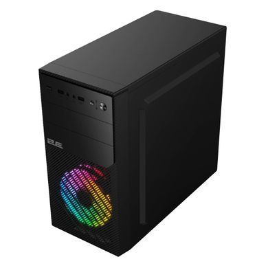 Корпус 2E Basis RD850 без БЖ 1xUSB3.0, 2xUSB2.0, 1x120мм ARGB, VGA 290мм, Metal Side Panel, mATX, чорний (2E-RD850) [109539]