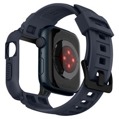 Чохол та ремінець 2в1 Spigen для Apple Watch 45-44mm, Rugged Armor Pro, Charcoal Gray (ACS00819) [108712]