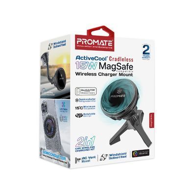 Бездротовий зарядний пристрій Promate MagSafe Black (magchill-ga) [603339]