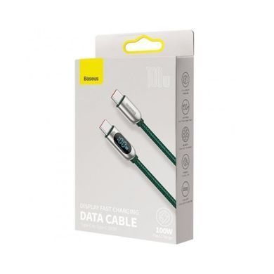 Кабель Baseus Display Fast Charging Data Cable Type-C to Type-C 100W 2m Green (CATSK-C06) [802455]
