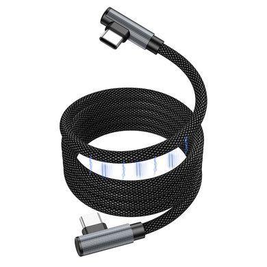 Кабель BOROFONE BU50 elbow magnetic 60W charging data cable Type-C to Type-C 1m Black (6941991111136) [805541]