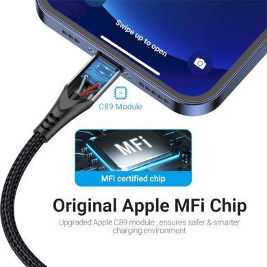 Кабель Vention USB 2.0 A to Lightning Cable 2M Gray Aluminum Alloy Type (LABHH) [802302]